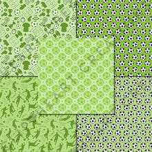 Load image into Gallery viewer, Green Soccer Seamless Digital Papers