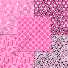 Load image into Gallery viewer, Hot Pink Soccer Seamless Digital Papers