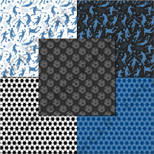Load image into Gallery viewer, Dark Blue Soccer Seamless Digital Papers