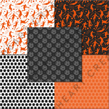 Load image into Gallery viewer, Orange Soccer Seamless Digital Papers
