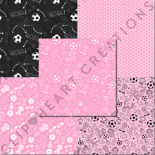 Load image into Gallery viewer, Pink Soccer Seamless Digital Papers