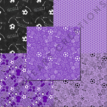 Load image into Gallery viewer, Purple Soccer Seamless Digital Papers