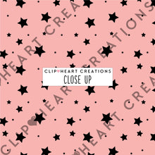 Load image into Gallery viewer, 100 Stars Pattern Digital Papers (Black)