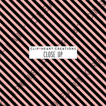 Load image into Gallery viewer, 100 Small Diagonal Stripes Pattern Digital Papers (Black)