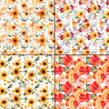 Load image into Gallery viewer, Summer Floral Watercolors Seamless Digital Papers