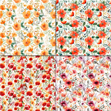 Load image into Gallery viewer, Summer Floral Watercolors Seamless Digital Papers