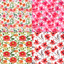 Load image into Gallery viewer, Summer Floral Watercolors Seamless Digital Papers