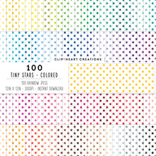 Load image into Gallery viewer, 100 Stars Digital Papers (Color)