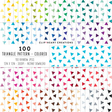 Load image into Gallery viewer, 100 Triangle Pattern Digital Papers (Color)