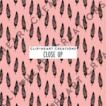 Load image into Gallery viewer, 100 Tribal Feather Pattern Digital Papers (Black)