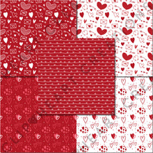 Load image into Gallery viewer, Valentines Day Red Digital Papers