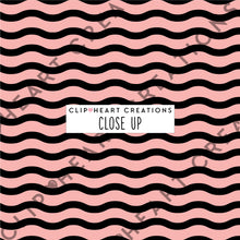 Load image into Gallery viewer, 100 Waves Pattern Digital Papers (Black)