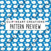 Load image into Gallery viewer, 100 Whale Pattern Digital Papers (White)