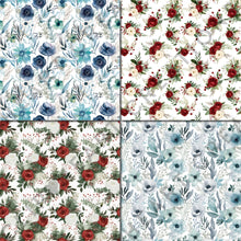 Load image into Gallery viewer, Winter Floral Watercolors Seamless Digital Papers