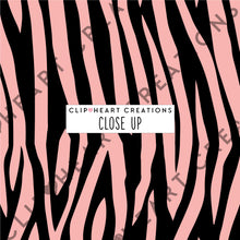 Load image into Gallery viewer, 100 Zebra Print Pattern Digital Papers (Black)