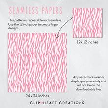 Load image into Gallery viewer, 100 Zebra Print Pattern Digital Papers (Color)