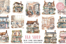 Load image into Gallery viewer, Tea Shop Watercolor Clipart Set
