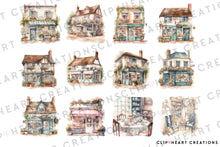 Load image into Gallery viewer, Tea Shop Watercolor Clipart Set
