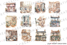 Load image into Gallery viewer, Tea Shop Watercolor Clipart Set
