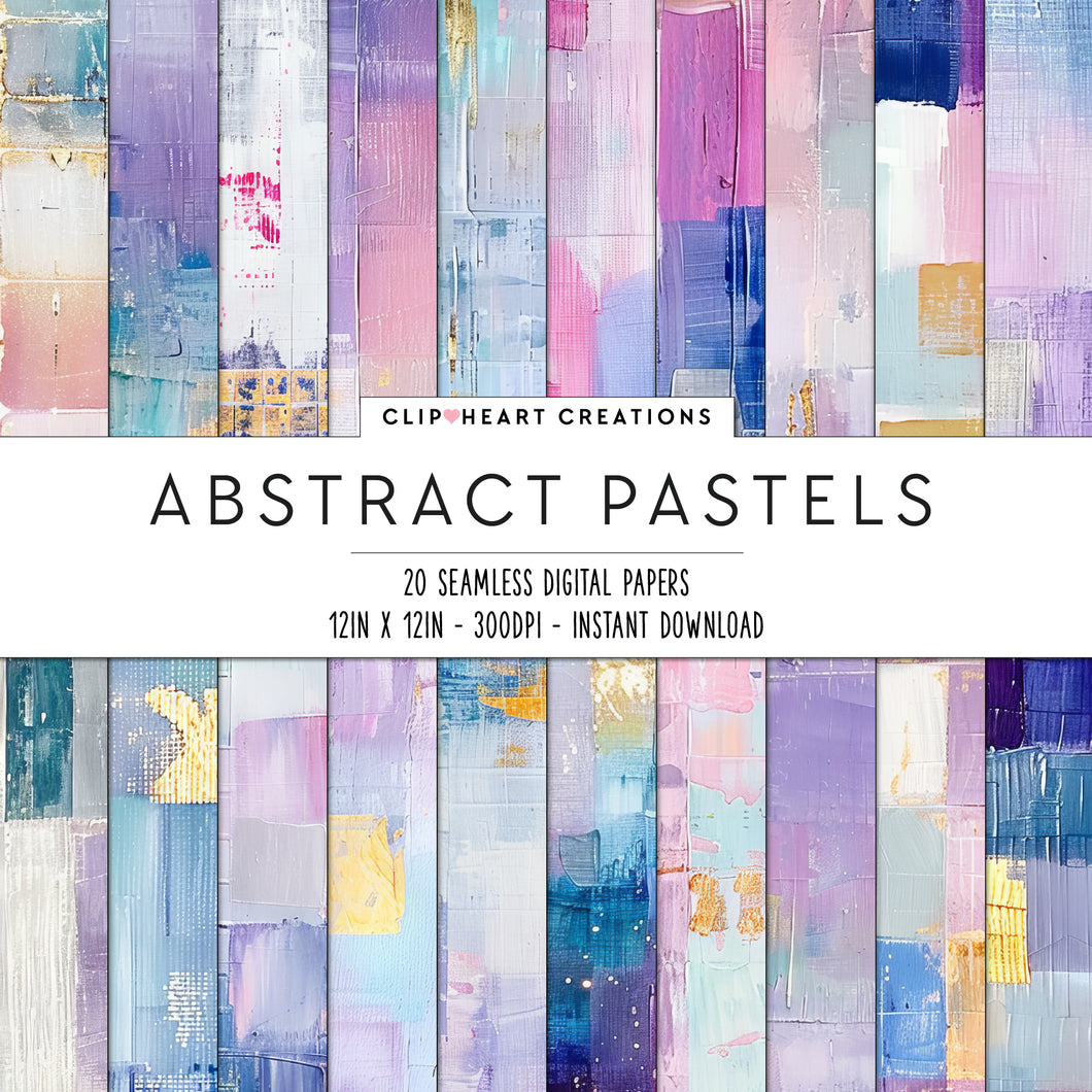 Abstract Checkered Pastels Seamless Digital Papers