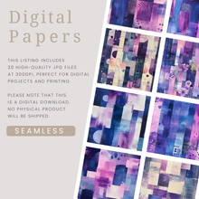 Load image into Gallery viewer, Abstract Purple Seamless Digital Papers
