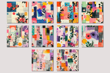 Load image into Gallery viewer, Abstract Scrapbook Seamless Digital Papers
