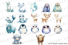 Load image into Gallery viewer, Artic Animals Clipart Collection
