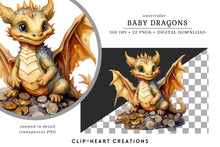 Load image into Gallery viewer, Baby Dragon Clipart Collection
