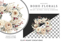Load image into Gallery viewer, Boho Bridal Florals Clipart

