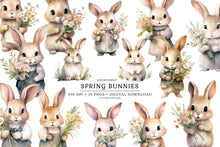 Load image into Gallery viewer, Spring Bunnies Clipart Collection
