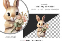 Load image into Gallery viewer, Spring Bunnies Clipart Collection
