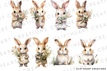 Load image into Gallery viewer, Spring Bunnies Clipart Collection
