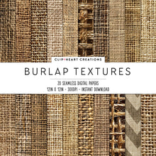 Load image into Gallery viewer, Burlap Texture Seamless Digital Papers
