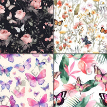 Load image into Gallery viewer, Watercolor Butterfly Pattern Digital Papers
