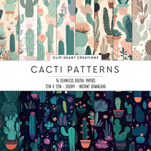 Load image into Gallery viewer, Cacti Pattern Digital Papers
