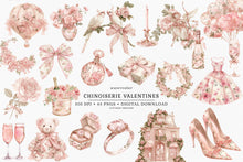 Load image into Gallery viewer, Chinoiserie Valentines Clip Art
