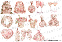 Load image into Gallery viewer, Chinoiserie Valentines Clip Art
