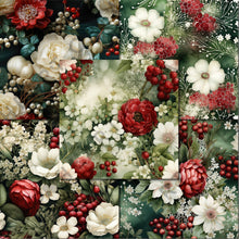 Load image into Gallery viewer, Christmas Florals Seamless Digital Papers
