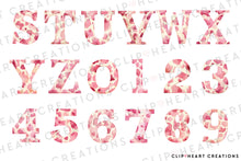 Load image into Gallery viewer, Pink Cowhide Alphabet Clipart
