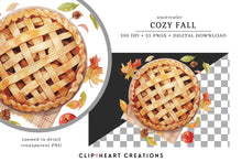 Load image into Gallery viewer, Watercolor Cozy Fall Clip Art
