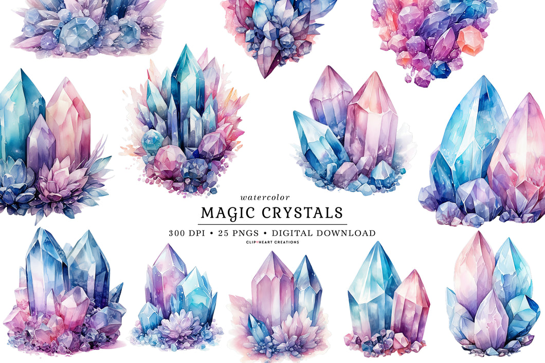 Magic Crystals Clipart Collection