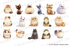 Load image into Gallery viewer, Cute Cat Breeds Clipart Collection
