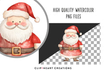 Load image into Gallery viewer, Cute Christmas Watercolor Clipart Set
