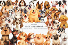 Load image into Gallery viewer, Cute Dog Breeds Clipart Collection
