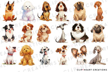 Load image into Gallery viewer, Cute Dog Breeds Clipart Collection
