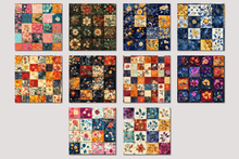 Load image into Gallery viewer, Dark Quilt Seamless Digital Papers
