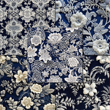 Load image into Gallery viewer, Navy Lace Seamless Digital Papers
