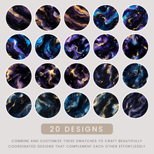 Load image into Gallery viewer, Dark Nebula Seamless Digital Papers

