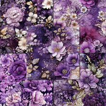 Load image into Gallery viewer, Purple Ephemera Seamless Digital Papers
