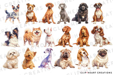 Load image into Gallery viewer, Dog Breeds Clipart Collection
